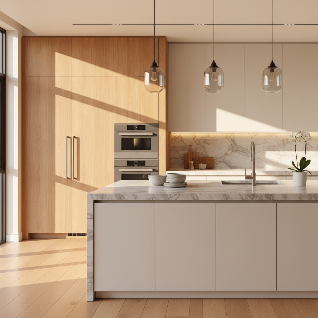Premium kitchen with integrated Dacor-style appliances